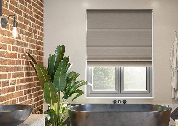 Faye, Dusky Brown - Motorised Roman Blind - Image 3